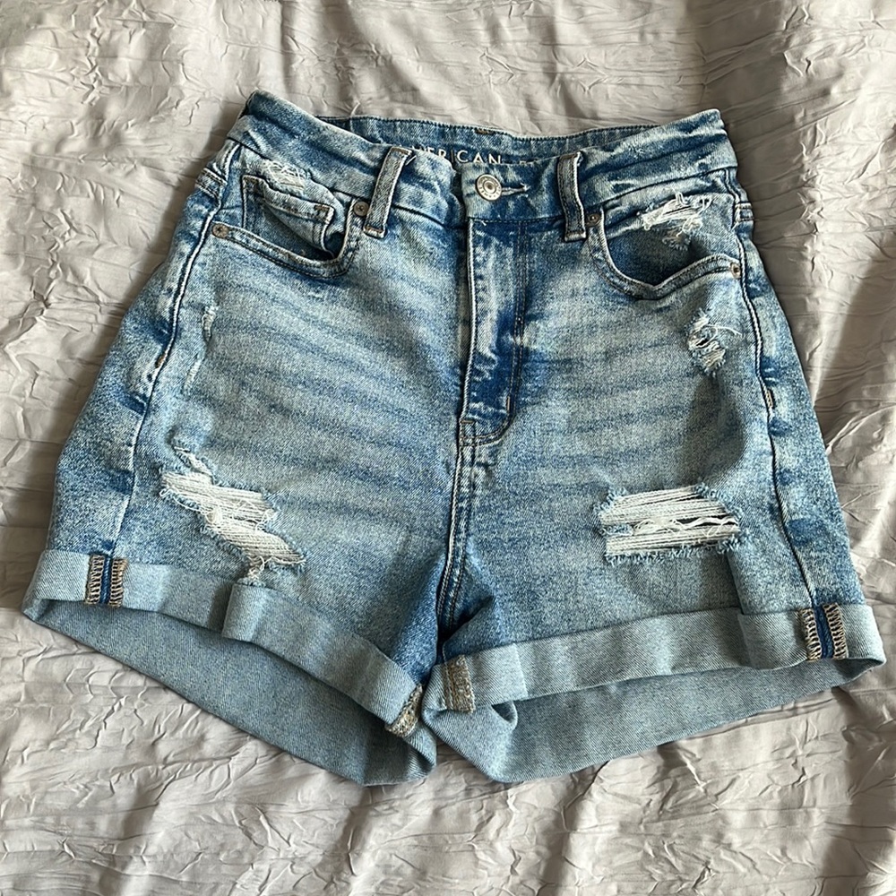 Denim Mom Shorts | American Eagle high rise shorts
